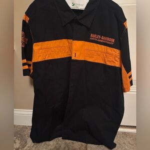 Harley-Davidson 120th Anniversary Black and Orange Shirt
